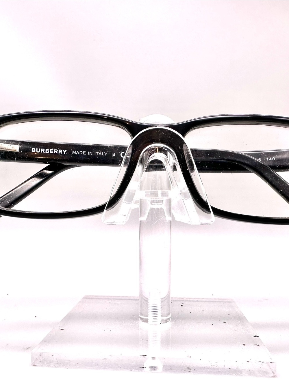 Burberry B 2108 Black Rectangular Eyeglasses Frames 54-16-140 Italy FLAW